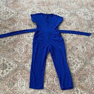 Express Royal Blue Jumpsuit